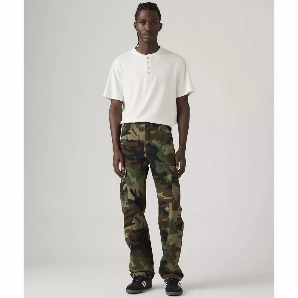 Levi's XX‎ Cargo Straight Fit Demitasse Phalarope Camo Cotton Twill Pants
